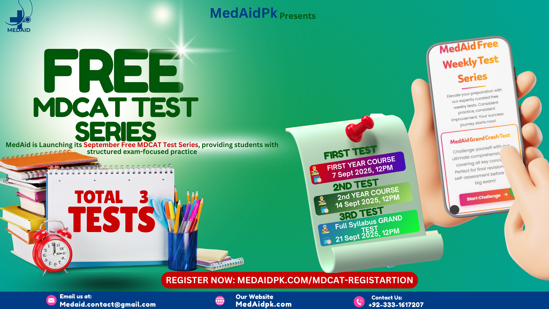 MedAid September MDCAT Test Series
