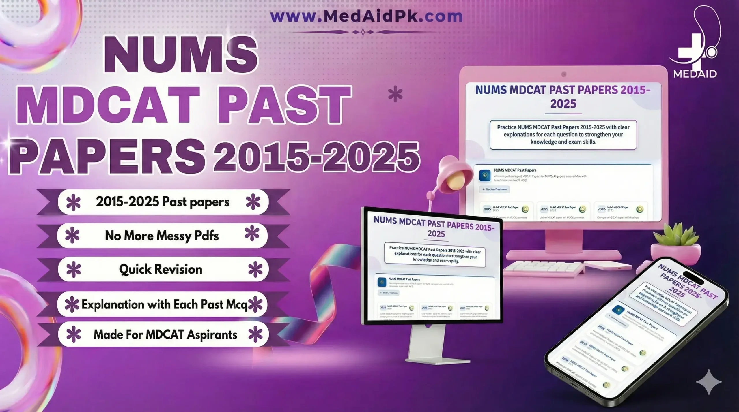 NUMS MDCAT Past Papers 2012-2025